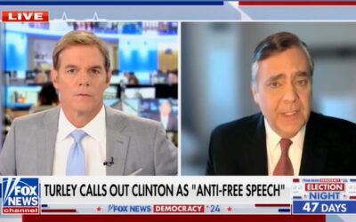 Jonathan Turley says left is using Hillary Clinton to push censorship on Americans