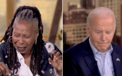 Whoopi compares Trump to insect, Biden responds by pretending to kill bug on table