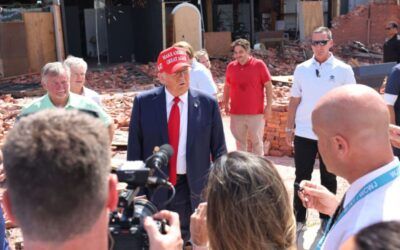 Trump treated as if ‘he is a sitting president’ amid Helene rescue efforts and shatters donation goal