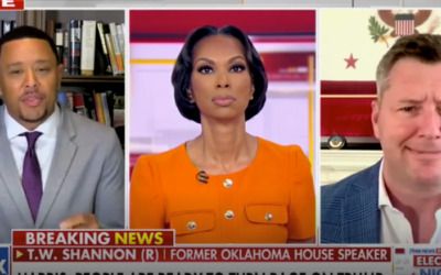 Harris Faulkner chides Dem guest for spinning when asked about Kamala Harris comparing Trump to Hitler
