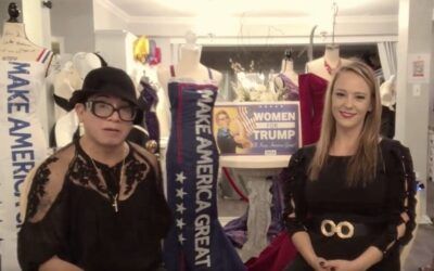 MAGA dress designer fights back when he’s told to remove Trump signs after a ‘Karen’ flips out