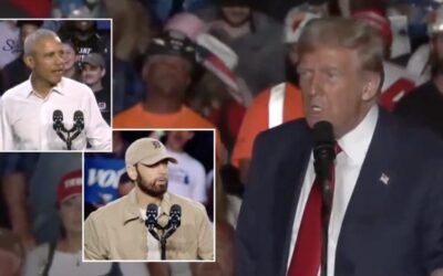 Trump calls rappin’ Obama ‘a real jerk’ after insult-filled rally featuring Slim Shady