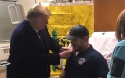 Wounded US Marine motivated by Joe Rogan interview shares video of Trump visit to hospital