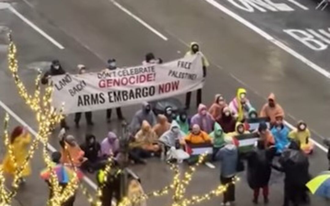 Anti-Israel protesters arrested after disrupting Thanksgiving celebration, again