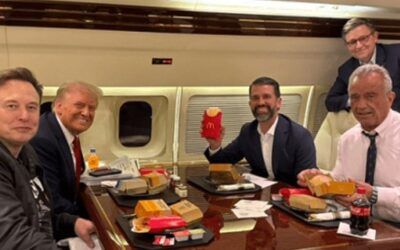 Photo of RFK Jr. being served McDonald’s on Trump’s plane is a viral gem!