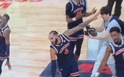 Auburn basketball flight diverted after scuffle; team marks big win with bizarre celebration