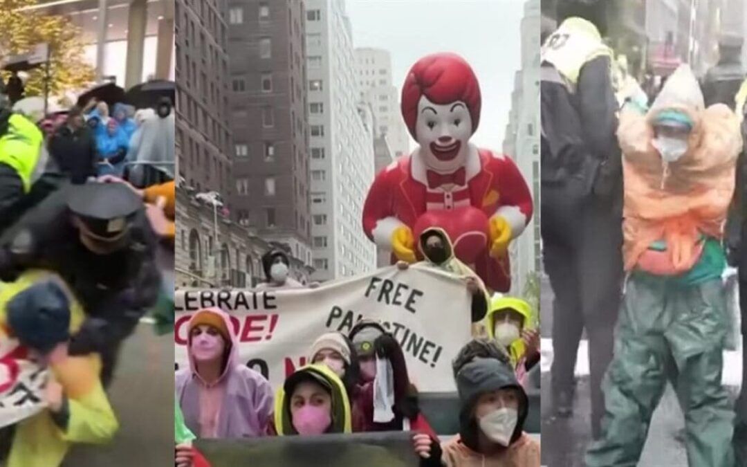 Pro-Hamas miscreants try to wreck Macy’s Thanksgiving Parade, thankfully arrests were made