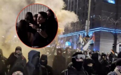 Justin Trudeau swoons over Taylor Swift as violent riots rage in Montreal streets