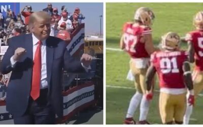 Fresh off of fine for wearing MAGA hat, NFL player does Trump dance after 49ers sack