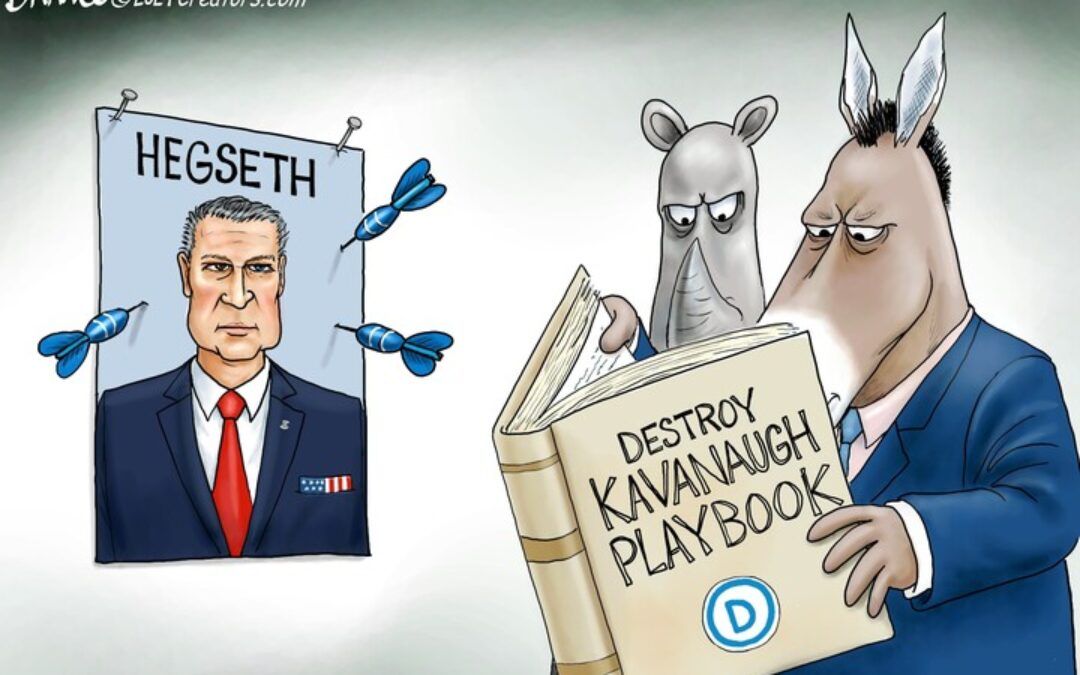 BS daily political cartoons: Destroy Kavanaugh playbook