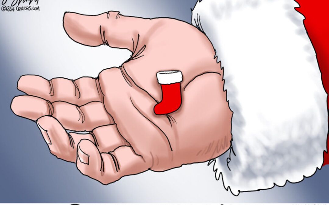 BS daily political cartoons: Biden Christmas stocking