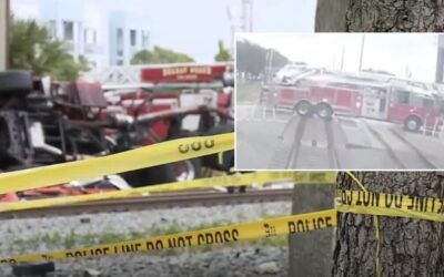 Harrowing video captures Florida crash between train and fire truck – 15 injured