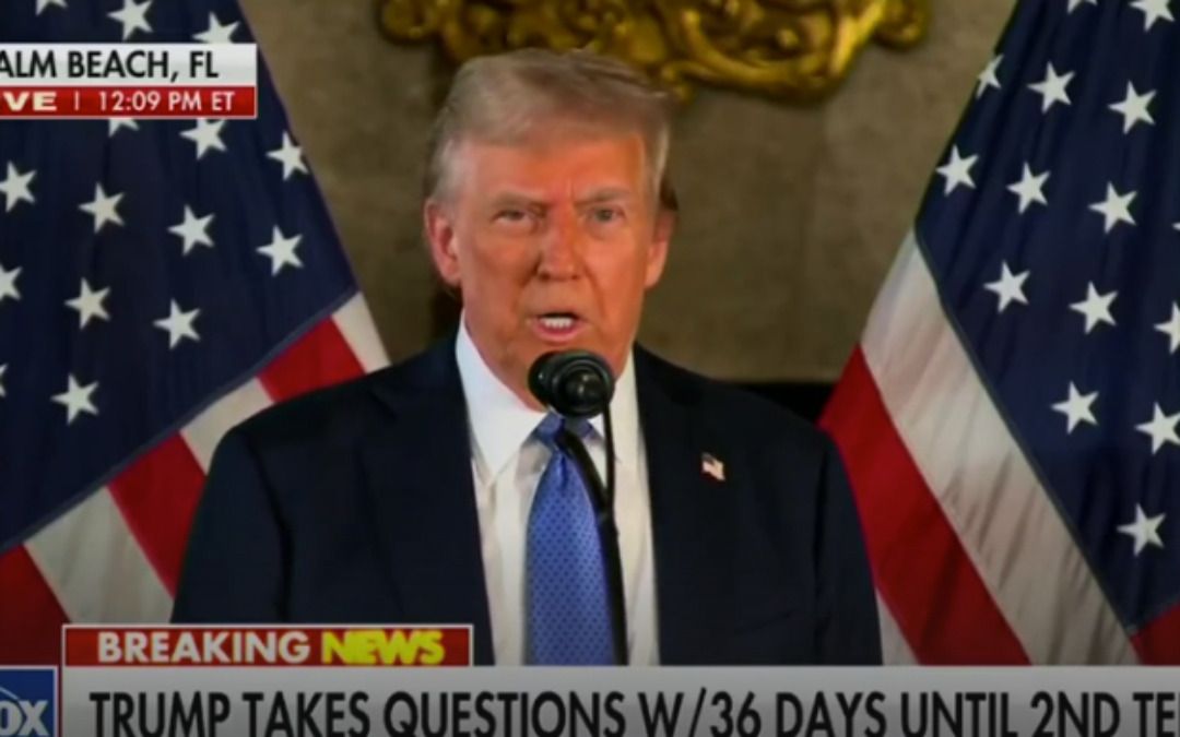 Trump announces plans to sue news outlet for poll showing Harris ahead in 2024 election