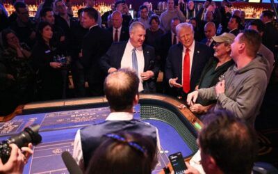 ‘The man’s a magician’: Trump walks casino floor in Vegas to chants, stops by craps table for luck