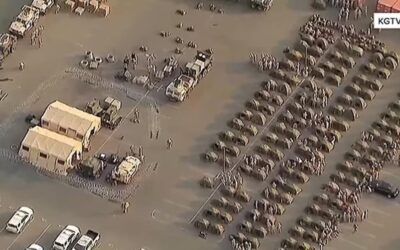 ‘It is about to get crazy in Cali’: Mile-long line of DHS trucks set for ‘biggest illegal immigrant grab in recent history’