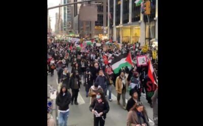 Pro-Palestine protest blocks 6th Avenue and the timing is raising eyebrows