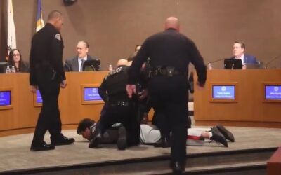 Ex-NFL player dragged away by police after minute-long tirade against ‘MAGA’