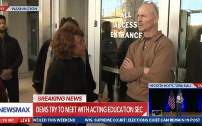 Maxine Waters leads pathetic Dems trying to storm the Dept. of Ed, blocked by security: ‘We pay you…we are members of Congress…let us in…’