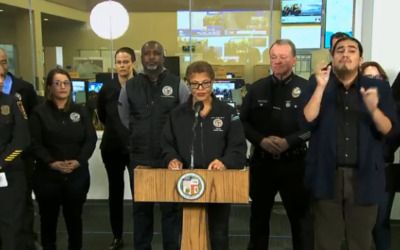 LA mayor caught omitting reporters’ testy questions about wildfires from press conference videos