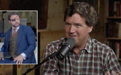 ‘I’ll send you my address’: Tucker Carlson responds to Dan Crenshaw saying he’d ‘f***ing kill him’ on hot mic