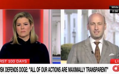 CNN host drowns Trump adviser Stephen Miller in ignorance over gov’t cuts. Watch him CHEW HER UP AND SPIT HER OUT