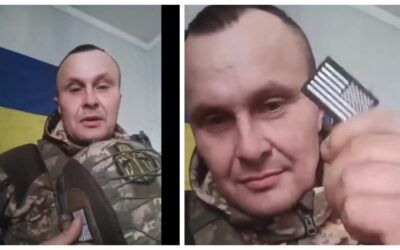 Zelenskyy presser axed by WH, Ukrainian soldier tears off American flags from helmet to protest Trump