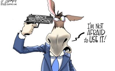 BS daily political cartoons: Dems have a gun to their heads and they’re not afraid to use it