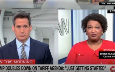 Two-time gubernatorial loser stacey Abrams defends ejected Dem rep’s antics during Trump speech