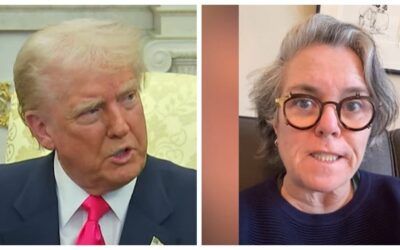 Trump trolls Rosie O’Donnell with a goodbye kiss in the most ironic place possible