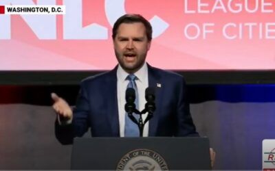 JD Vance fires back at hecklers shouting at him for wanting to secure border