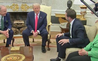 JD Vance’s shamrock socks steal the spotlight … and Trump’s attention