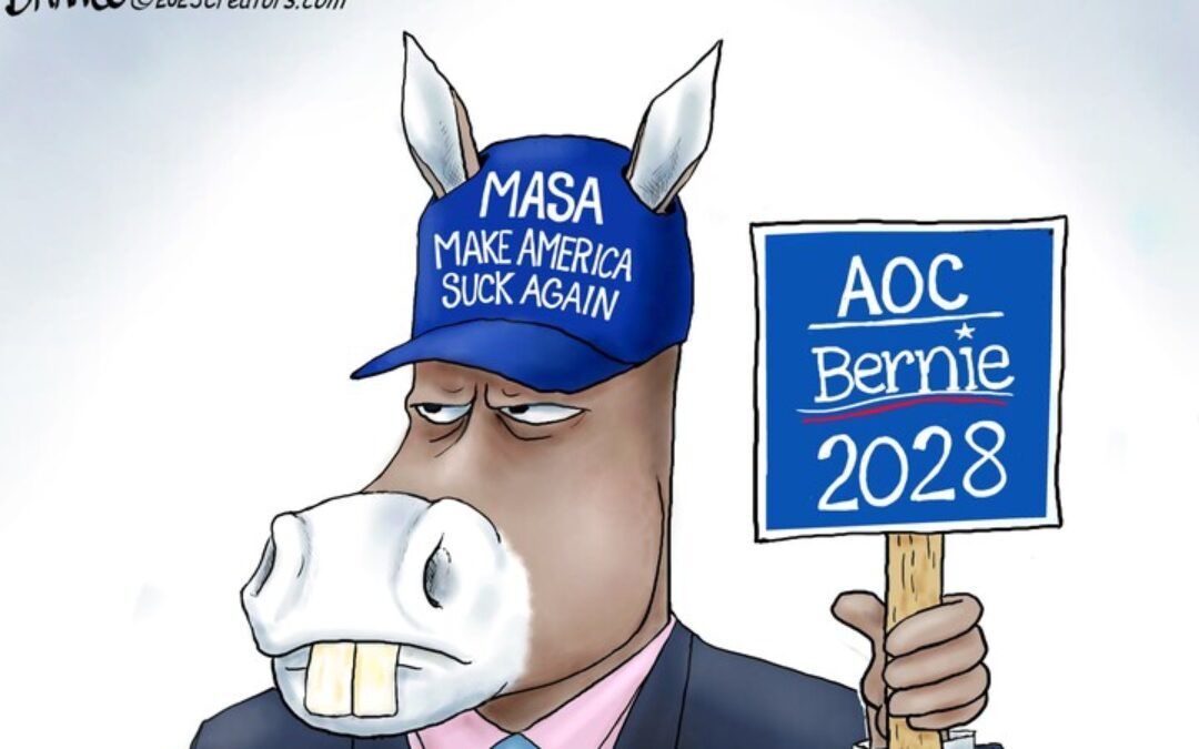 BS daily political cartoons: Dems embrace AOC-Bernie ticket with MASA slogan