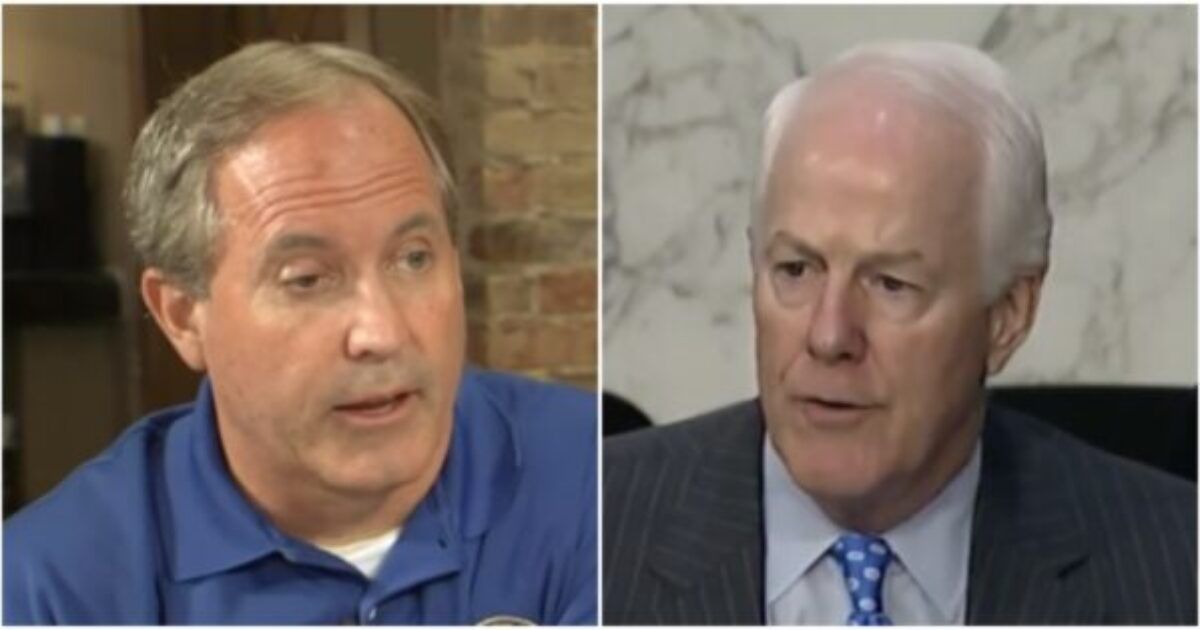 Paxton Leads Cornyn By Double Digits In Texas Senate Race, Poll Shows ...