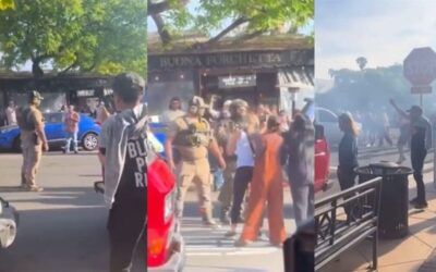 ICE agents targeted by angry mob after raid on San Diego restaurants