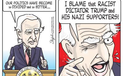 BS daily political cartoons: Live by the lie, die by the lie