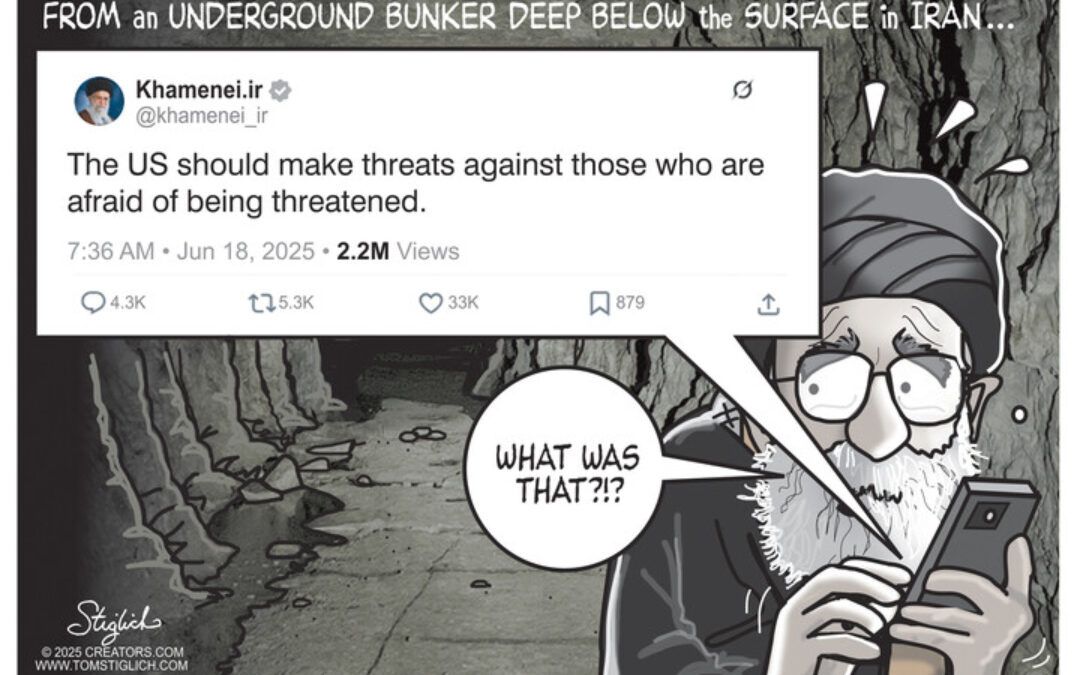 BS daily political cartoons: Big talk from deep underground bunker