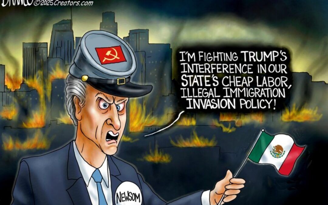 BS daily political cartoons: Newsom’s waving the wrong flag