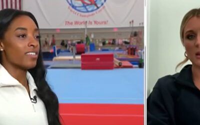 Riley Gaines reacts to Simone Biles deleting her X account after bitter feud