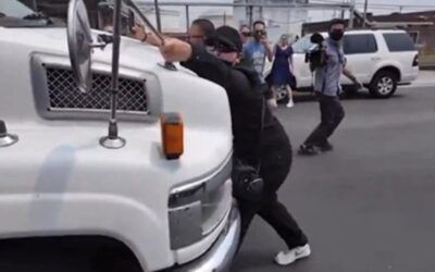 ‘Chunky’ anti-ICE protester gets body-slammed in NJ after throwing herself on ICE vehicle