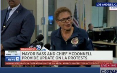 Perturbed Karen Bass makes new demands of Trump at Monday night press conference