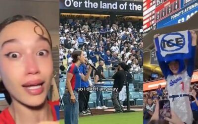 Singer hijacks national anthem at LA Dodgers game with a Spanish rendition and an anti-ICE message