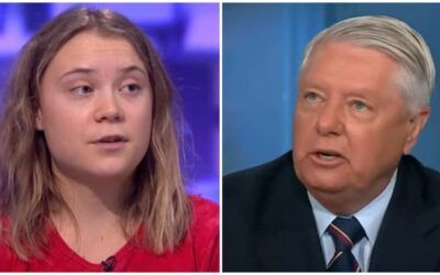 Lindsay Graham mocking Greta Thunberg as she heads for Gaza has some serious trigger power