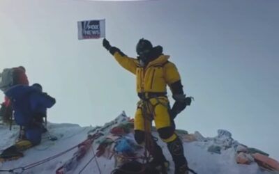Fox News correspondent plants network’s flag at the summit of Mount Everest