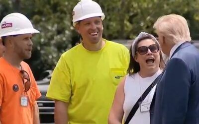 Trump personally checks on progress of flagpole he’s installing on South Lawn, makes the crew’s day