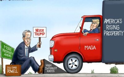 BS daily political cartoons: Trump runs over Fed Chair