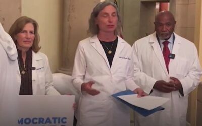 Dem Lawmakers in white coats protest Trump’s megabill, get drowned out by passing tourists