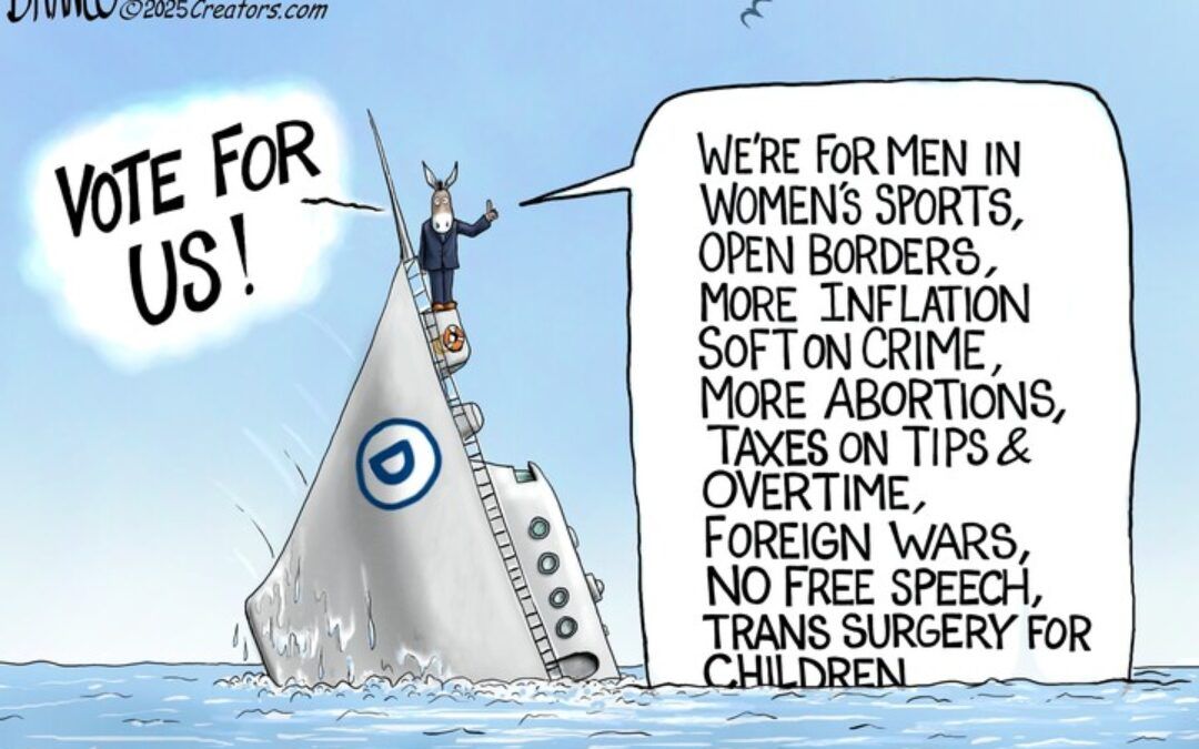 BS daily political cartoons: Going down faster than the Titanic!