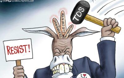 BS daily political cartoons: Kamala’s book or Yellow Pages? Tough choice.
