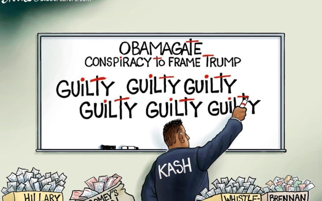 BS daily political cartoons: Obamagate whiteboard