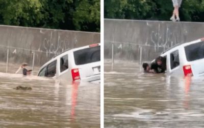 Young ‘hero’ leaps into action, breaks car window to save woman trapped in Tennessee flood